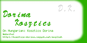 dorina kosztics business card